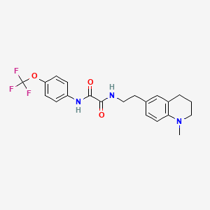 molecular formula C21H22F3N3O3 B3020910 N1-(2-(1-methyl-1,2,3,4-tetrahydroquinolin-6-yl)ethyl)-N2-(4-(trifluoromethoxy)phenyl)oxalamide CAS No. 946281-39-6