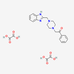 2-(4-((1H-benzo[d]imidazol-2-yl)methyl)piperazin-1-yl)-1-phenylethanone dioxalate