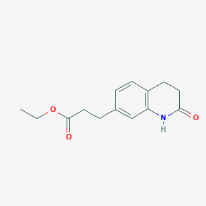 B3020977 Ethyl 3-(2-oxo-1,2,3,4-tetrahydroquinolin-7-yl)propanoate CAS No. 681464-19-7