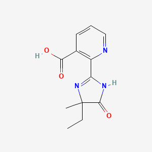 molecular formula C12H13N3O3 B3020991 2-(4-ethyl-4-methyl-5-oxo-4,5-dihydro-1H-imidazol-2-yl)nicotinic acid CAS No. 81334-29-4