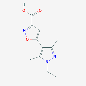 5-(1-ethyl-3,5-dimethyl-1H-pyrazol-4-yl)isoxazole-3-carboxylic acid