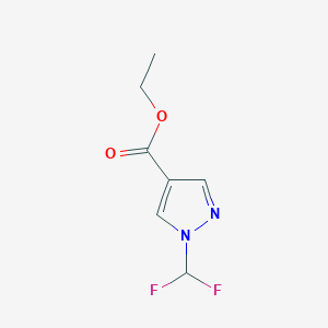 molecular formula C7H8F2N2O2 B3021027 ethyl 1-(difluoromethyl)-1H-pyrazole-4-carboxylate CAS No. 129819-40-5