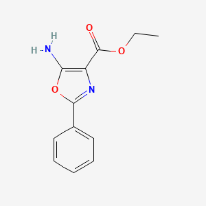 molecular formula C12H12N2O3 B3021064 Ethyl 5-amino-2-phenyl-1,3-oxazole-4-carboxylate CAS No. 36231-81-9