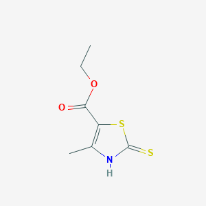 molecular formula C7H9NO2S2 B3021071 Ethyl 4-methyl-2-sulfanyl-1,3-thiazole-5-carboxylate CAS No. 17309-13-6