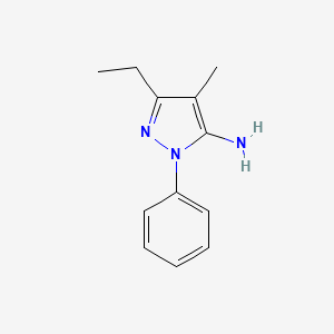 3-ethyl-4-methyl-1-phenyl-1H-pyrazol-5-amine