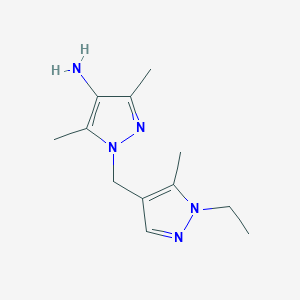 1-[(1-ethyl-5-methyl-1H-pyrazol-4-yl)methyl]-3,5-dimethyl-1H-pyrazol-4-amine