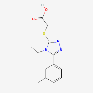 (4-Ethyl-5-m-tolyl-4H-[1,2,4]triazol-3-yl-sulfanyl)acetic acid