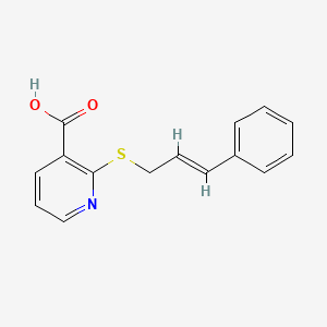 2-{[(2E)-3-Phenylprop-2-EN-1-YL]thio}nicotinic acid