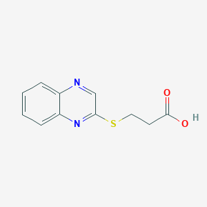 molecular formula C11H10N2O2S B3021113 3-(2-Quinoxalinylsulfanyl)propanoic acid CAS No. 338394-79-9