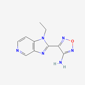 molecular formula C10H10N6O B3021115 4-(1-ethyl-1H-imidazo[4,5-c]pyridin-2-yl)-1,2,5-oxadiazol-3-amine CAS No. 607368-87-6