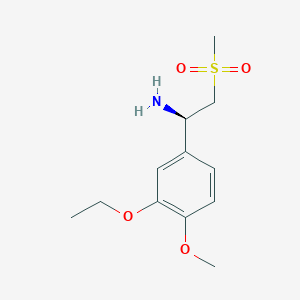 molecular formula C12H19NO4S B3021177 (R)-1-(3-ethoxy-4-methoxyphenyl)-2-(methylsulfonyl)ethanamine CAS No. 608142-27-4