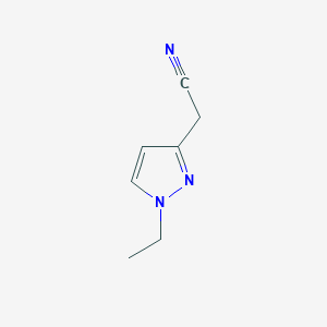 molecular formula C7H9N3 B3021204 2-(1-Ethyl-1H-pyrazol-3-yl)acetonitrile CAS No. 1171541-96-0