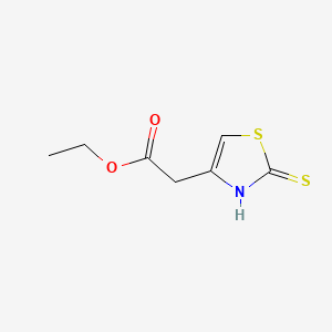 molecular formula C7H9NO2S2 B3021247 Ethyl2-(2-mercaptothiazol-4-yl)acetate CAS No. 228566-78-7