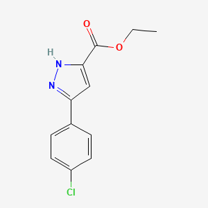 molecular formula C12H11ClN2O2 B3021259 Ethyl 3-(4-chlorophenyl)-1H-pyrazole-5-carboxylate CAS No. 595610-40-5