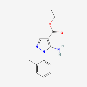 molecular formula C13H15N3O2 B3021266 ethyl 5-amino-1-(2-methylphenyl)-1H-pyrazole-4-carboxylate CAS No. 15001-09-9