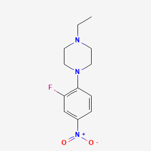 molecular formula C12H16FN3O2 B3021290 1-Ethyl-4-(2-fluoro-4-nitrophenyl)piperazine CAS No. 694501-34-3