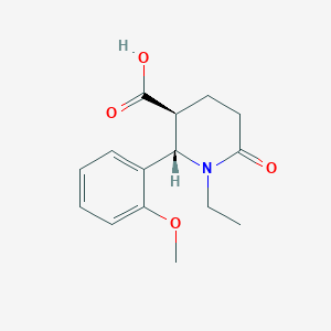 (2S,3S)-1-ethyl-2-(2-methoxyphenyl)-6-oxopiperidine-3-carboxylic acid