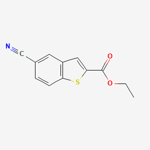 molecular formula C12H9NO2S B3021326 Ethyl 5-cyano-1-benzothiophene-2-carboxylate CAS No. 105191-14-8