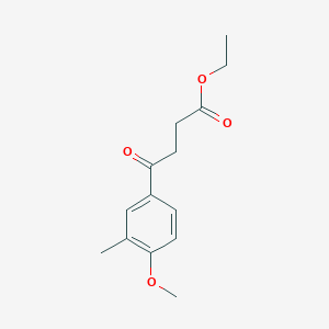 molecular formula C14H18O4 B3021327 Ethyl 4-(4-methoxy-3-methylphenyl)-4-oxobutanoate CAS No. 2954-68-9