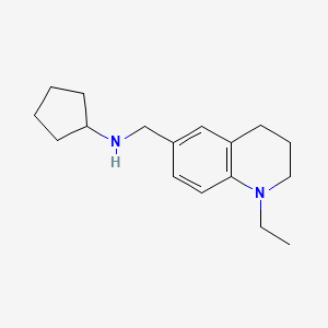 molecular formula C17H26N2 B3021337 N-[(1-ethyl-1,2,3,4-tetrahydroquinolin-6-yl)methyl]cyclopentanamine CAS No. 1119452-38-8