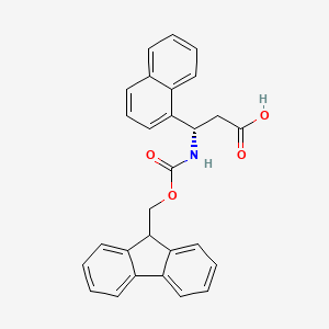 molecular formula C28H23NO4 B3021394 (S)-3-((((9H-Fluoren-9-yl)methoxy)carbonyl)amino)-3-(naphthalen-1-yl)propanoic acid CAS No. 507472-10-8