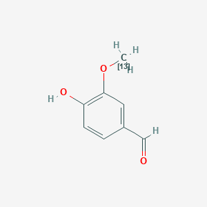 molecular formula C8H8O3 B030214 4-Hydroxy-3-(methoxy-13C)benzaldehyde CAS No. 86884-84-6