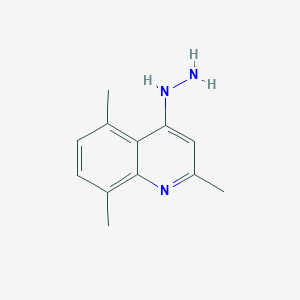 molecular formula C12H15N3 B3021483 4-Hydrazino-2,5,8-Trimethylquinoline CAS No. 203626-71-5