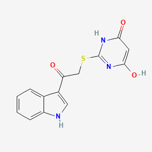 2-((2-(1H-Indol-3-yl)-2-oxoethyl)thio)-6-hydroxypyrimidin-4(3H)-one