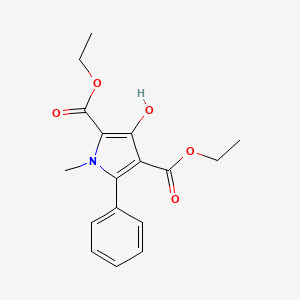 molecular formula C17H19NO5 B3021530 Diethyl 1-methyl-3-hydroxy-5-phenylpyrrole-2,4-dicarboxylate CAS No. 55404-20-1