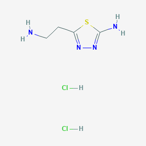 molecular formula C4H10Cl2N4S B3021564 5-(2-Aminoethyl)-1,3,4-thiadiazol-2-amine CAS No. 74784-47-7
