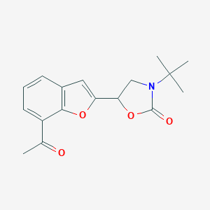 molecular formula C17H19NO4 B030216 5-(7-乙酰基-2-苯并呋喃基)-3-(1,1-二甲基乙基)-2-噁唑烷酮 CAS No. 1246819-44-2
