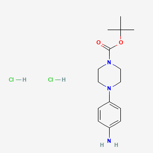 molecular formula C15H25Cl2N3O2 B3021653 1-Boc-4-(4-Aminophenyl)piperazine dihydrochloride CAS No. 1187930-99-9