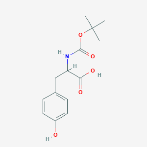molecular formula C14H19NO5 B3021660 2-((tert-Butoxycarbonyl)amino)-3-(4-hydroxyphenyl)propanoic acid CAS No. 142847-18-5