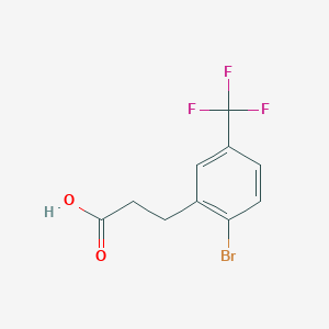 molecular formula C10H8BrF3O2 B3021662 3-(2-Bromo-5-(trifluoromethyl)phenyl)propanoic acid CAS No. 869725-56-4