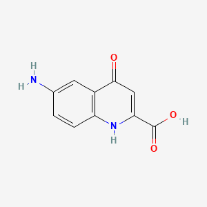 molecular formula C10H8N2O3 B3021737 6-Amino-4-hydroxyquinoline-2-carboxylic acid CAS No. 52980-10-6