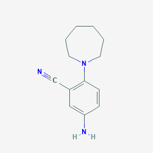 molecular formula C13H18ClN3 B3021740 5-Amino-2-(azepan-1-yl)benzonitrile CAS No. 78252-09-2
