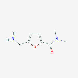 molecular formula C8H13ClN2O2 B3021751 5-(aminomethyl)-N,N-dimethylfuran-2-carboxamide CAS No. 893740-88-0