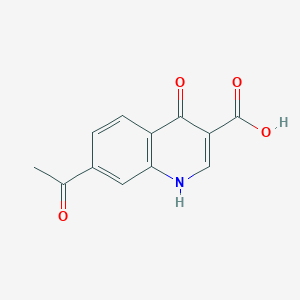 molecular formula C12H9NO4 B3021754 7-Acetyl-4-oxo-1,4-dihydro-quinoline-3-carboxylic acid CAS No. 51726-78-4