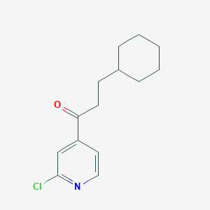 B3021846 2-Chloro-4-pyridyl (2-cyclohexyl)ethyl ketone CAS No. 898785-45-0