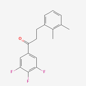 B3021852 3-(2,3-Dimethylphenyl)-3',4',5'-trifluoropropiophenone CAS No. 898793-39-0