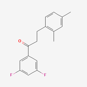 B3021855 3',5'-Difluoro-3-(2,4-dimethylphenyl)propiophenone CAS No. 898794-58-6