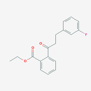 B3021858 2'-Carboethoxy-3-(3-fluorophenyl)propiophenone CAS No. 898788-88-0