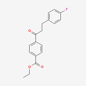 B3021861 4'-Carboethoxy-3-(4-fluorophenyl)propiophenone CAS No. 898768-05-3
