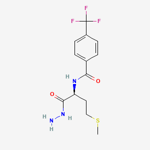 B3021946 (S)-N-(1-Hydrazinyl-4-(methylthio)-1-oxobutan-2-yl)-4-(trifluoromethyl)benzamide CAS No. 209056-84-8