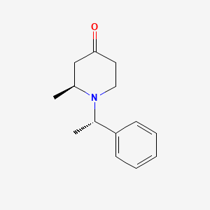 molecular formula C14H19NO B3021952 (S)-2-甲基-1-((S)-1-苯乙基)哌啶-4-酮 CAS No. 89467-36-7