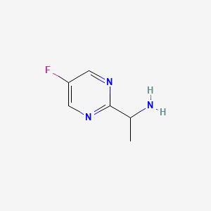 molecular formula C6H8FN3 B3021983 1-(5-Fluoropyrimidin-2-YL)ethanamine CAS No. 905587-41-9