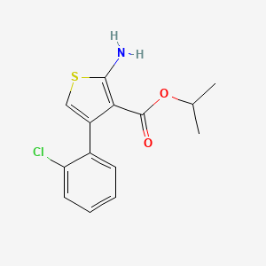 molecular formula C14H14ClNO2S B3022021 Isopropyl 2-amino-4-(2-chlorophenyl)thiophene-3-carboxylate CAS No. 351157-60-3