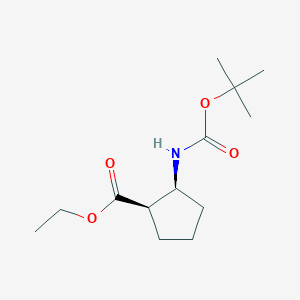 molecular formula C13H23NO4 B3022045 Ethyl (1R,2S)-2-(boc-amino)cyclopentanecarboxylate CAS No. 1402568-08-4