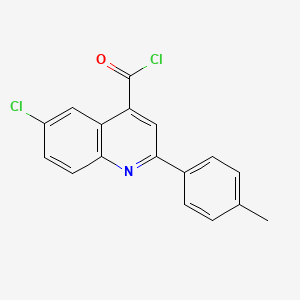 molecular formula C17H11Cl2NO B3022076 6-Chloro-2-(4-methylphenyl)quinoline-4-carbonyl chloride CAS No. 103914-62-1