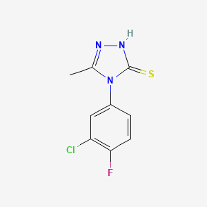 4-(3-chloro-4-fluorophenyl)-5-methyl-4H-1,2,4-triazole-3-thiol